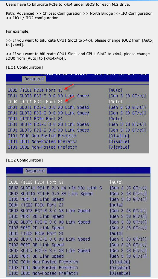 FAQ 中的示例 BIOS 界面