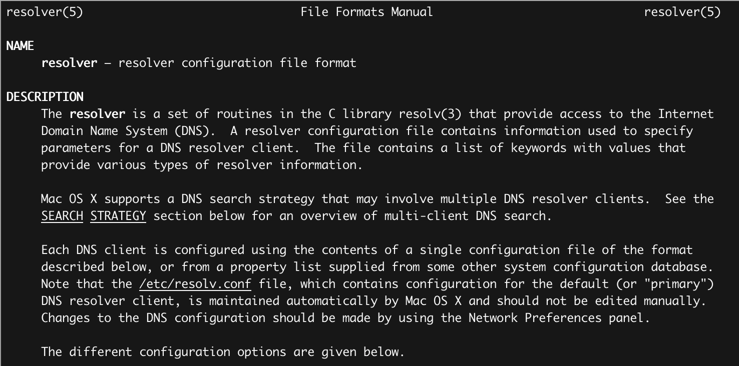 resolver man page